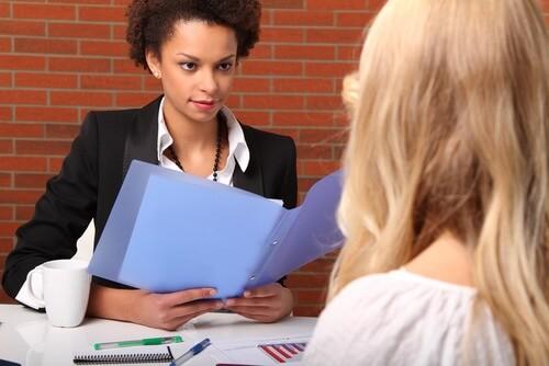 Two women having a job interview. Photo courtesy of Shutterstock.
