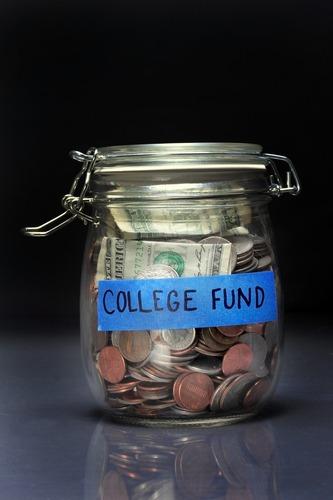 Money in a jar for a college fund. Photo courtesy of Shutterstock.
