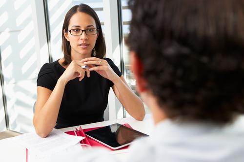 Businesswoman interviewing candidate for a job. Photo courtesy of Shutterstock.
