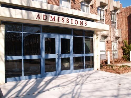College admissions building. Photo courtesy of Shutterstock. 
