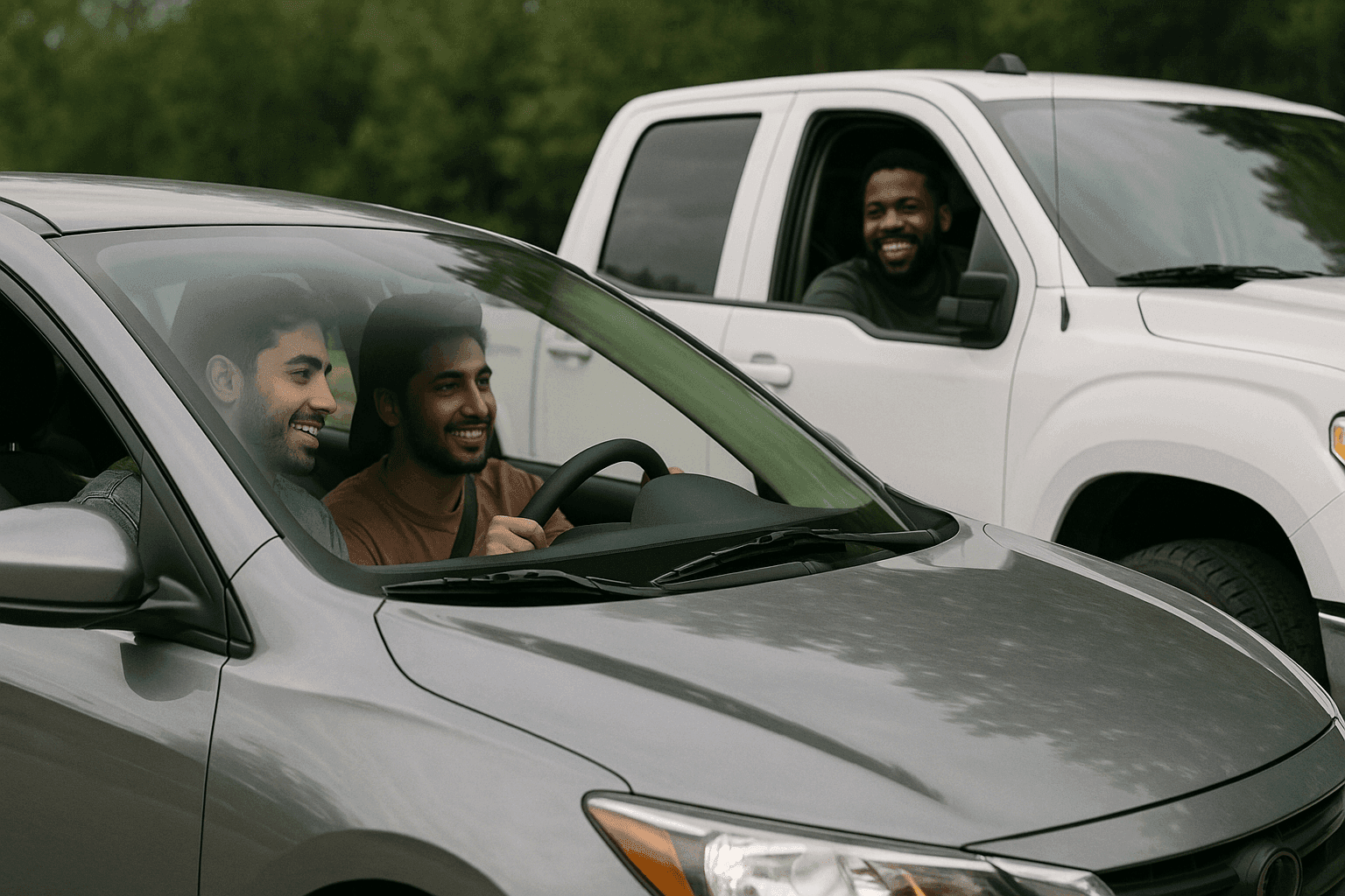 Transportation driver driving car