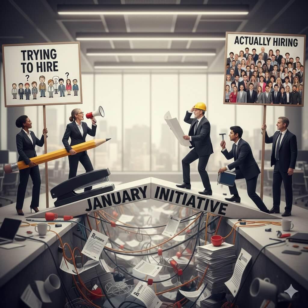 Bridge the gap between trying to and actually hiring during January