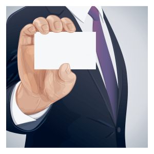 Ask for business cards after an interview