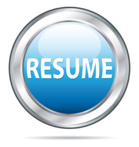 Blue resume website button