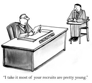 Job seeker and recruiter with a quote from job seeker