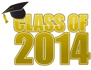 Class of 2014 image in gold with graduation cap