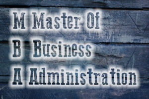 Master Of Business Administration Concept text on background 