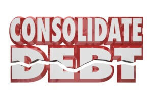 Consolidate debt 3d words help assistance combining financial bills