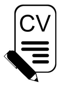 CV icon isolated on white background