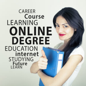 online degree / word cloud concept background