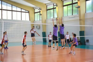 College sports male volleyball finals in Milan courtesy of Shutterstock.com