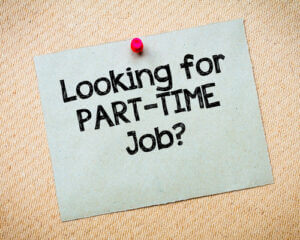 Looking for part-time job message courtesy of Shutterstock.com