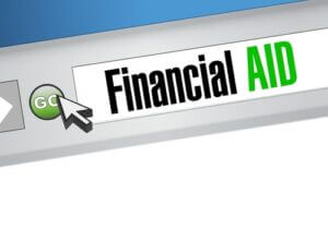 Financial aid web browser sign concept courtesy of Shutterstock.com